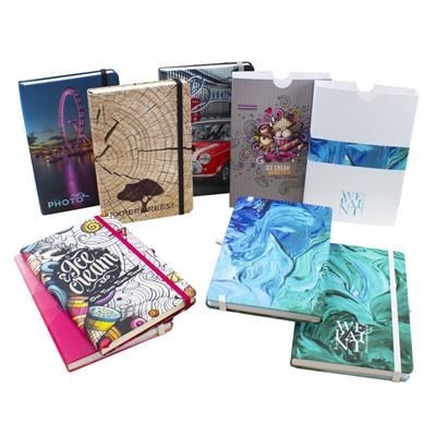 Branded Promotional PRIMO A5 CMYK SOFT TOUCH LAMINATION MIX & MATCH NOTE BOOK Jotter From Concept Incentives.