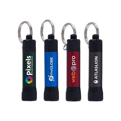 Branded Promotional MCQUEEN BLACK MATTE TORCH KEYRING Torch From Concept Incentives.