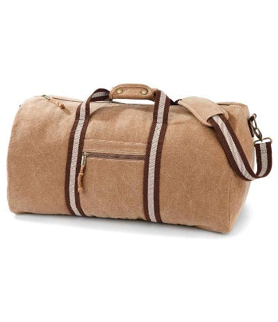 Branded Promotional DESERT CANVAS HOLDALL in Natural Bag from Concept Incentives