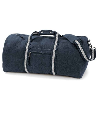 Branded Promotional DESERT CANVAS HOLDALL in Navy Blue Bag from Concept Incentives