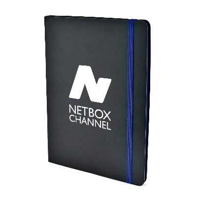 Branded Promotional A5 SALISBURY NOTE BOOK in Blue Jotter From Concept Incentives.