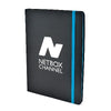 Branded Promotional A5 SALISBURY NOTE BOOK in Cyan Jotter From Concept Incentives.
