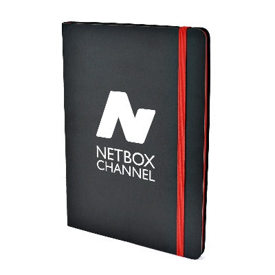 Branded Promotional A5 SALISBURY NOTE BOOK in Red Jotter From Concept Incentives.