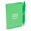 Branded Promotional A7 PVC NOTEBOOK AND PEN in Green Jotter From Concept Incentives.