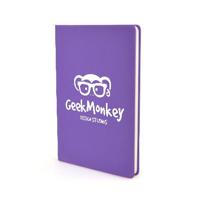 Branded Promotional A5 MOLE NOTEBOOK LITE in Purple from Concept Incentives