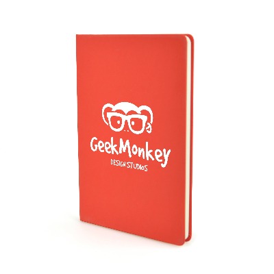Branded Promotional A5 MOLE NOTEBOOK LITE in Red from Concept Incentives