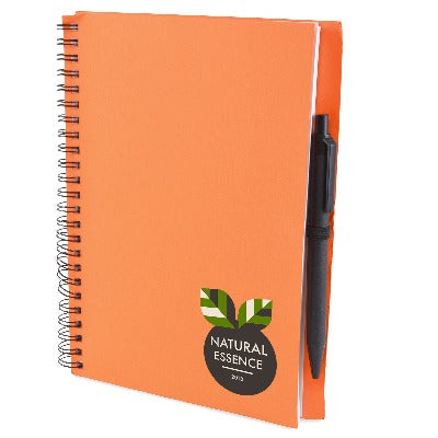 Branded Promotional A5 INTIMO NOTEBOOK Note Pad in Orange From Concept Incentives.