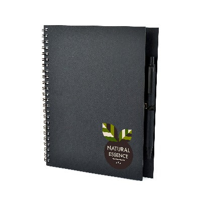 Branded Promotional A5 INTIMO NOTEBOOK Note Pad in Black From Concept Incentives.
