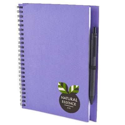 Branded Promotional A5 INTIMO NOTEBOOK Note Pad in Purple From Concept Incentives.