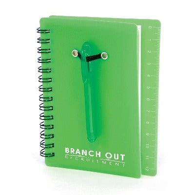 Branded Promotional B7 CANAPUS NOTEBOOK in Green From Concept Incentives.