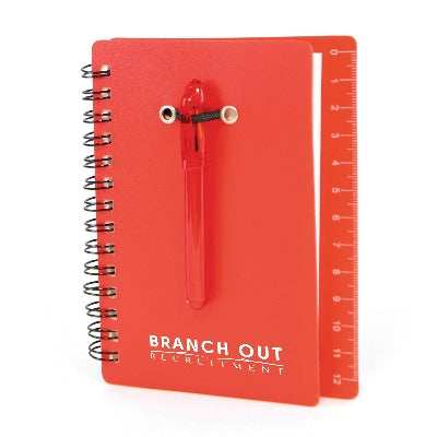 Branded Promotional B7 CANAPUS NOTEBOOK in Red From Concept Incentives.