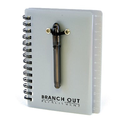 Branded Promotional B7 CANAPUS NOTEBOOK in Grey From Concept Incentives.