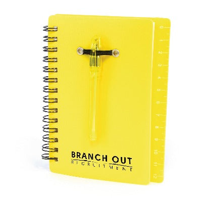 Branded Promotional B7 CANAPUS NOTEBOOK in Yellow From Concept Incentives.