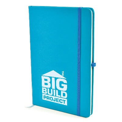 Branded Promotional A5 MOLE NOTEBOOK in Cyan Jotter from Concept Incentives