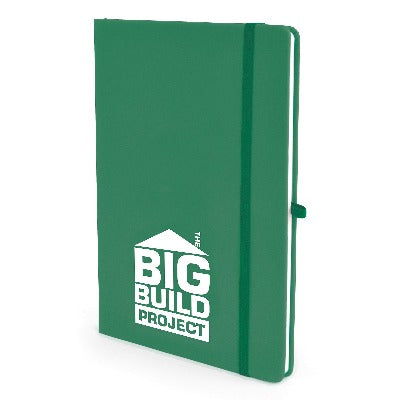 Branded Promotional A5 MOLE NOTEBOOK in Green Jotter from Concept Incentives