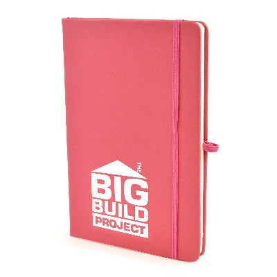 Branded Promotional A5 MOLE NOTEBOOK in Pink Jotter from Concept Incentives