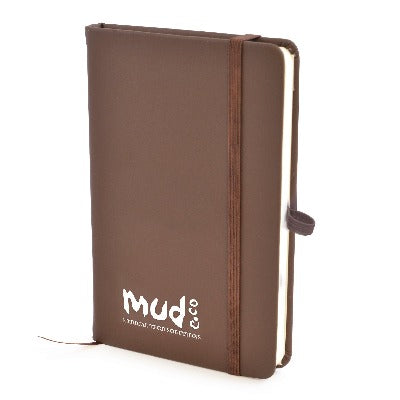 Branded Promotional A6 MOLE NOTEBOOK in Brown from Concept Incentives