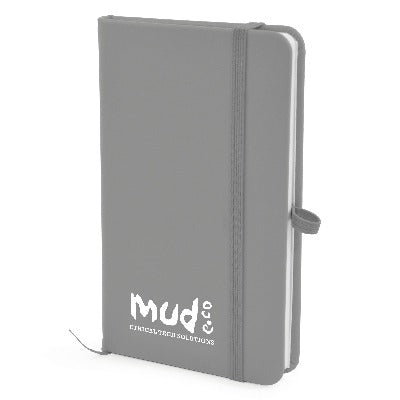 Branded Promotional A6 MOLE NOTEBOOK in Grey from Concept Incentives