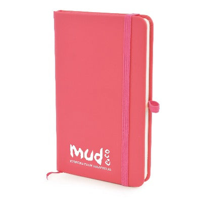 Branded Promotional A6 MOLE NOTEBOOK in Pink from Concept Incentives