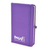 Branded Promotional A6 MOLE NOTEBOOK in Purple from Concept Incentives