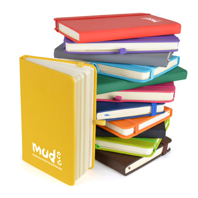 Group Shot of Branded Promotional A6 MOLE NOTEBOOK from Concept Incentives