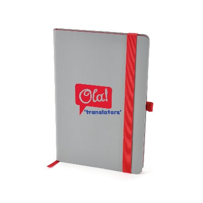 Branded Promotional A5 ASHURST NOTEBOOK in Red from Concept Incentives