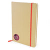 Branded Promotional A5 NATURAL RECYCLED NOTE BOOK in Red from Concept Incentives