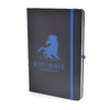 Branded Promotional A5 BOWLAND NOTEBOOK in Blue from Concept Incentives