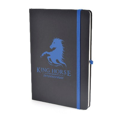 Branded Promotional A5 BOWLAND NOTEBOOK in Blue from Concept Incentives