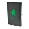 Branded Promotional A5 BOWLAND NOTEBOOK in Green from Concept Incentives