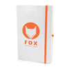 Branded Promotional A5 WHITE PU NOTEBOOK in Orange from Concept Incentives