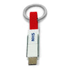 Branded Promotional 3-IN-1 KEYRING CHARGER CABLE in Red Cable From Concept Incentives.