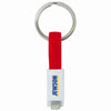 Branded Promotional 2-IN-1 KEYRING CHARGER CABLE in Red Cable From Concept Incentives.