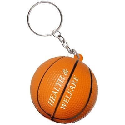 Branded Promotional STRESS BASKETBALL KEYRING Keyring From Concept Incentives.