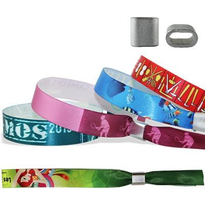 Branded Promotional SATIN WRISTBAND with Metal Flat Closure Honolulu Wrist Band From Concept Incentives.