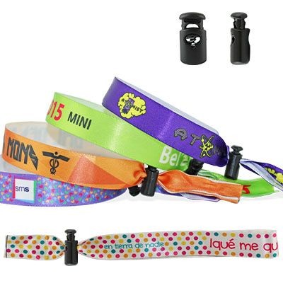 Branded Promotional SATIN WRISTBAND with Reusable Plastic Closure Venice Wrist Band From Concept Incentives.