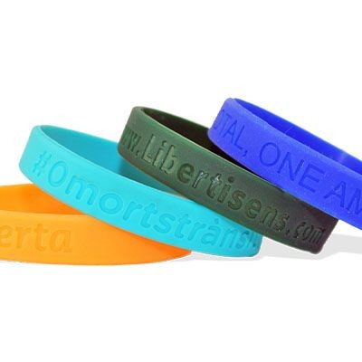 Branded Promotional CUSTOM SILICON WRISTBAND DEBOSSED Large Wrist Band From Concept Incentives.