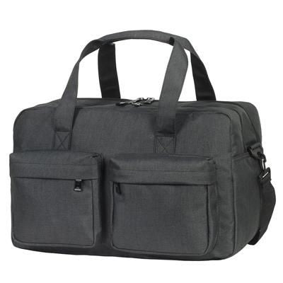 Branded Promotional MYKONOS TRAVEL BAG in Charcoal Bag From Concept Incentives.