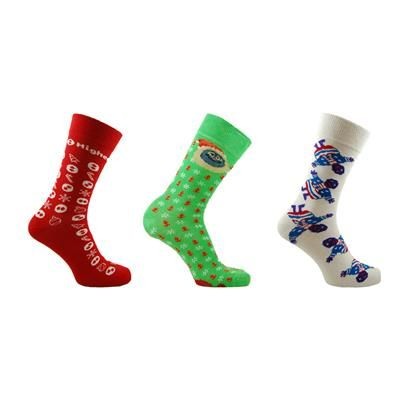 Branded Promotional BESPOKE CHRISTMAS DRESS SOCKS Socks From Concept Incentives.