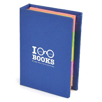 Branded Promotional HARDBACK FLAG PAD in Blue Note Pad From Concept Incentives.