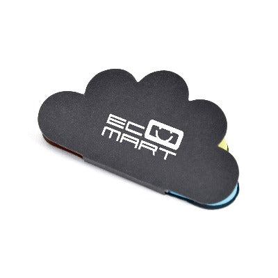 Branded Promotional CLOUD STICKY NOTES in Black Note Pad From Concept Incentives.