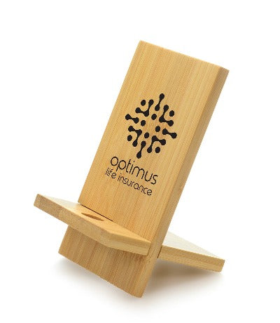 Branded Promotional BAMBOO PHONE STAND from Concept Incentives