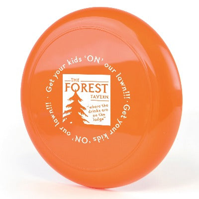 Branded Promotional FLYING ROUND DISC in Orange Frisbee From Concept Incentives.