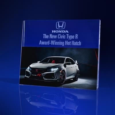 Branded Promotional TAPERED PLAQUE TROPHY AWARD MODERN STYLE AWARD with Bevelled Edges Award From Concept Incentives.