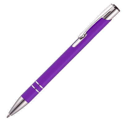 Branded Promotional BECK BALL PEN in Purple Pen From Concept Incentives.