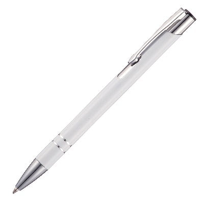 Branded Promotional BECK BALL PEN in White Pen From Concept Incentives.