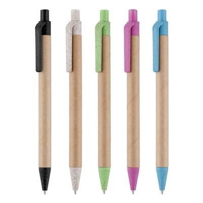 Branded Promotional AYR CARD PEN with Wheat Trim Pen From Concept Incentives.