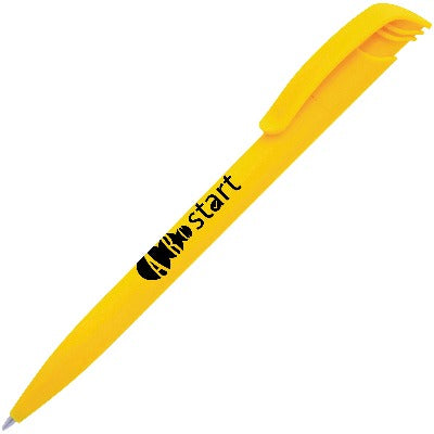 Branded Promotional KODA PLASTIC COLOUR BALL PEN in Yellow Pen from Concept Incentives
