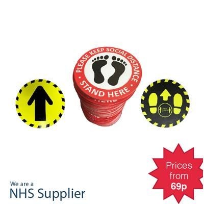 Branded Promotional SOCIAL DISTANCING PPE FLOOR STICKER Mat From Concept Incentives.