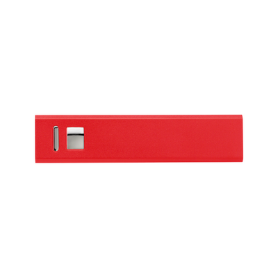 Branded Promotional ALUMINIUM METAL POWERBANK Charger in Red from Concept Incentives